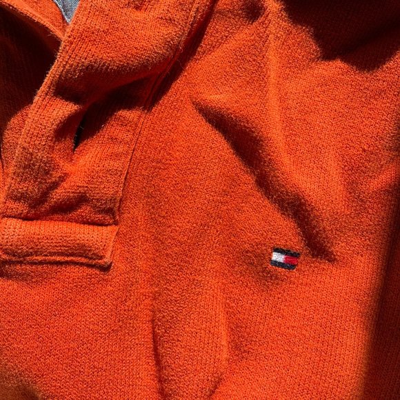Tommy Hilfiger Orange Crewneck Sweatshirt, Size S - Picture 3 of 4